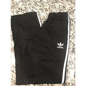 Adidas Men 3 Stripes ‎ Track Pants Size Youth 15/16 Adjustable Waist Drawstring